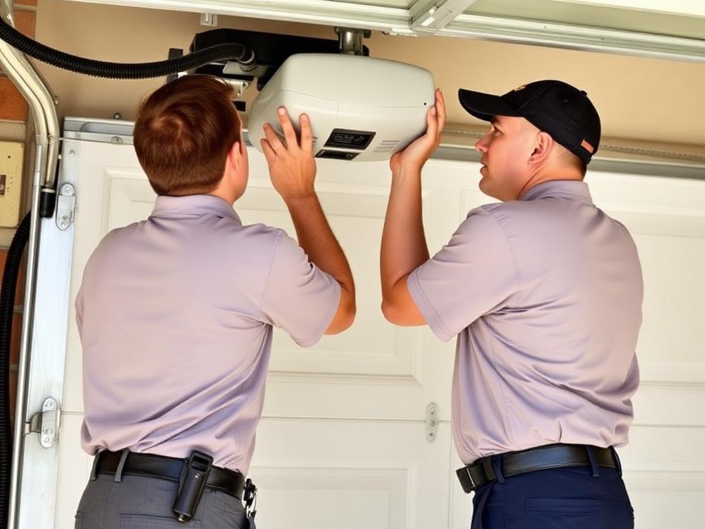 Garage Door Napavine professional installation team at work installing a new garage door opener